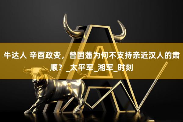 牛达人 辛酉政变，曾国藩为何不支持亲近汉人的肃顺？_太平军_湘军_时刻